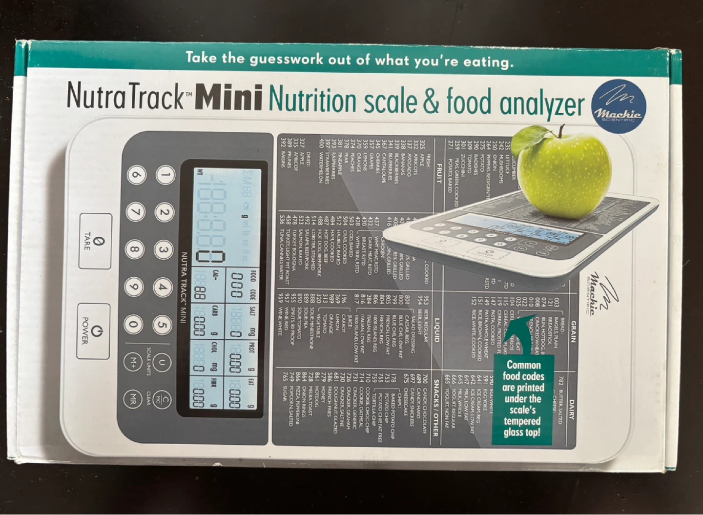 Mackie NutraTrack Mini Nutrition Scale & Food Analyzer