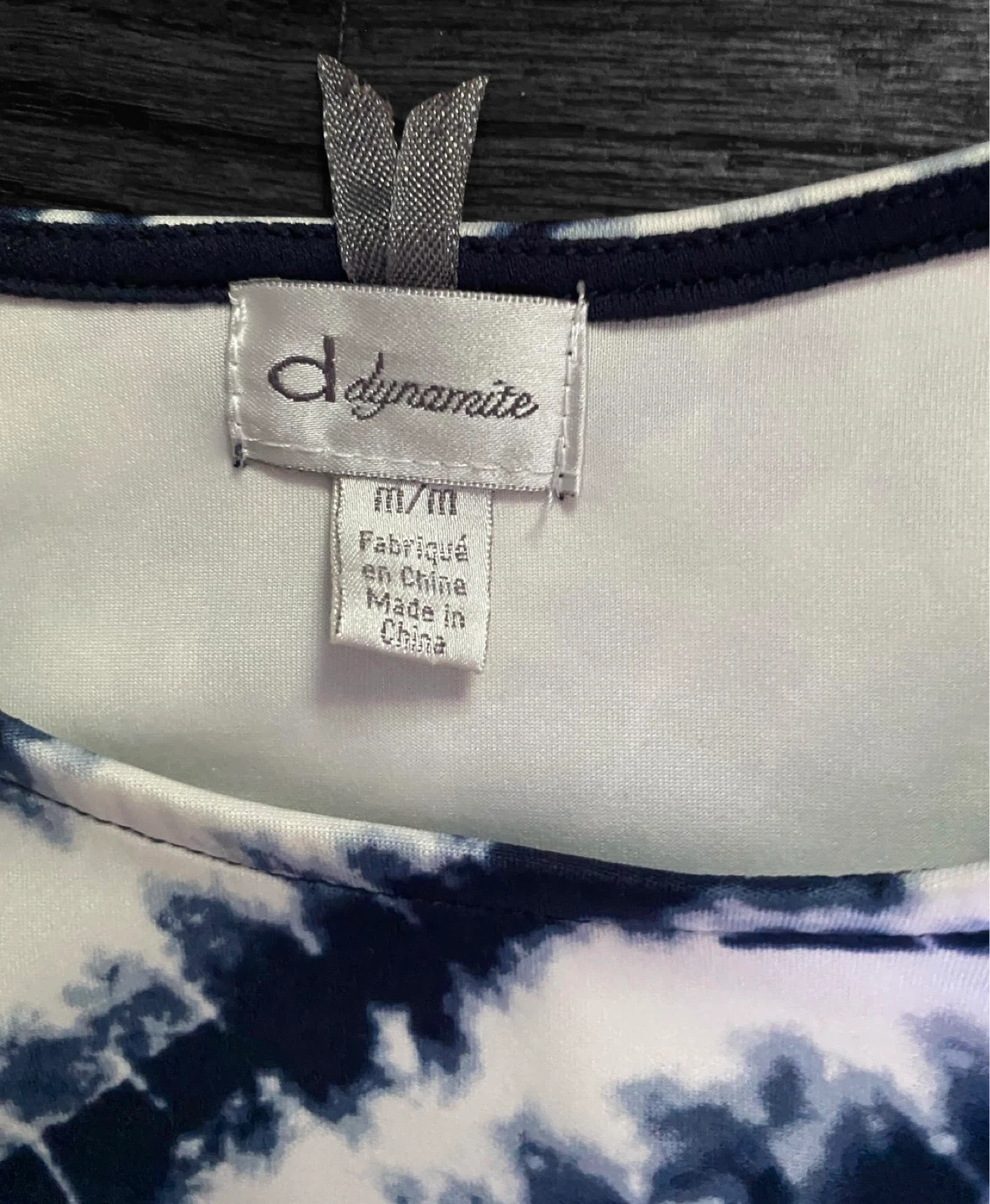 Dynamite Blue and White Tie-Dye  Dress Size M - photo 3
