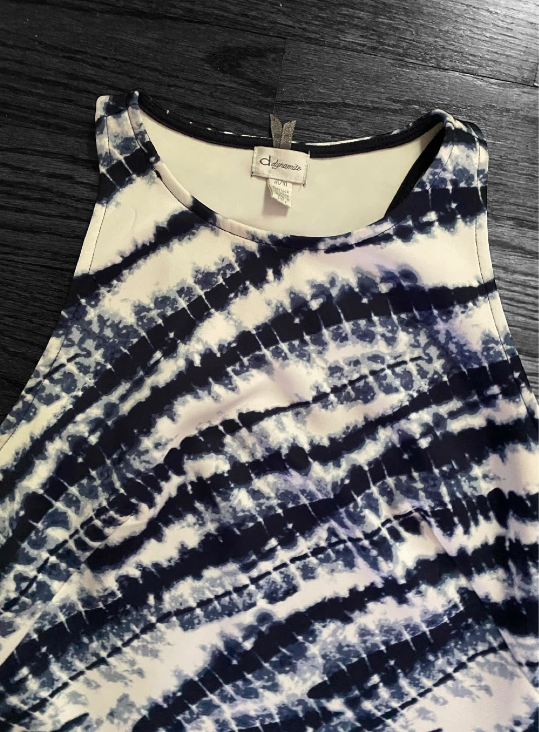 Dynamite Blue and White Tie-Dye  Dress Size M - photo 2