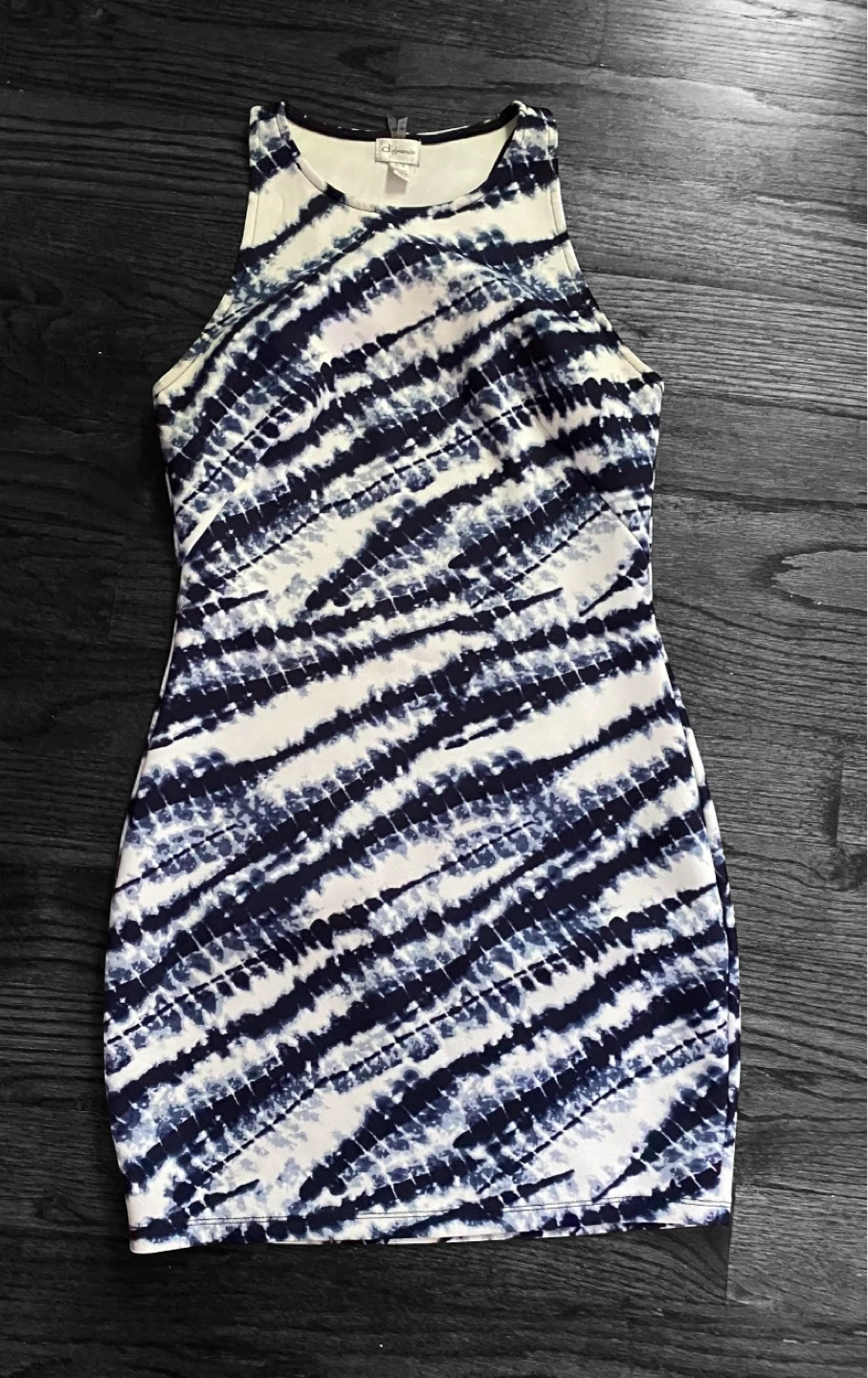 Dynamite Blue and White Tie-Dye  Dress Size M
