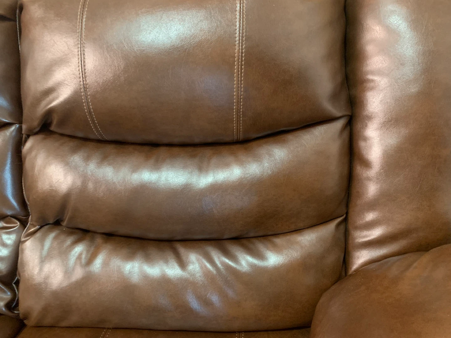 Brown Reclining Sofa - photo 5