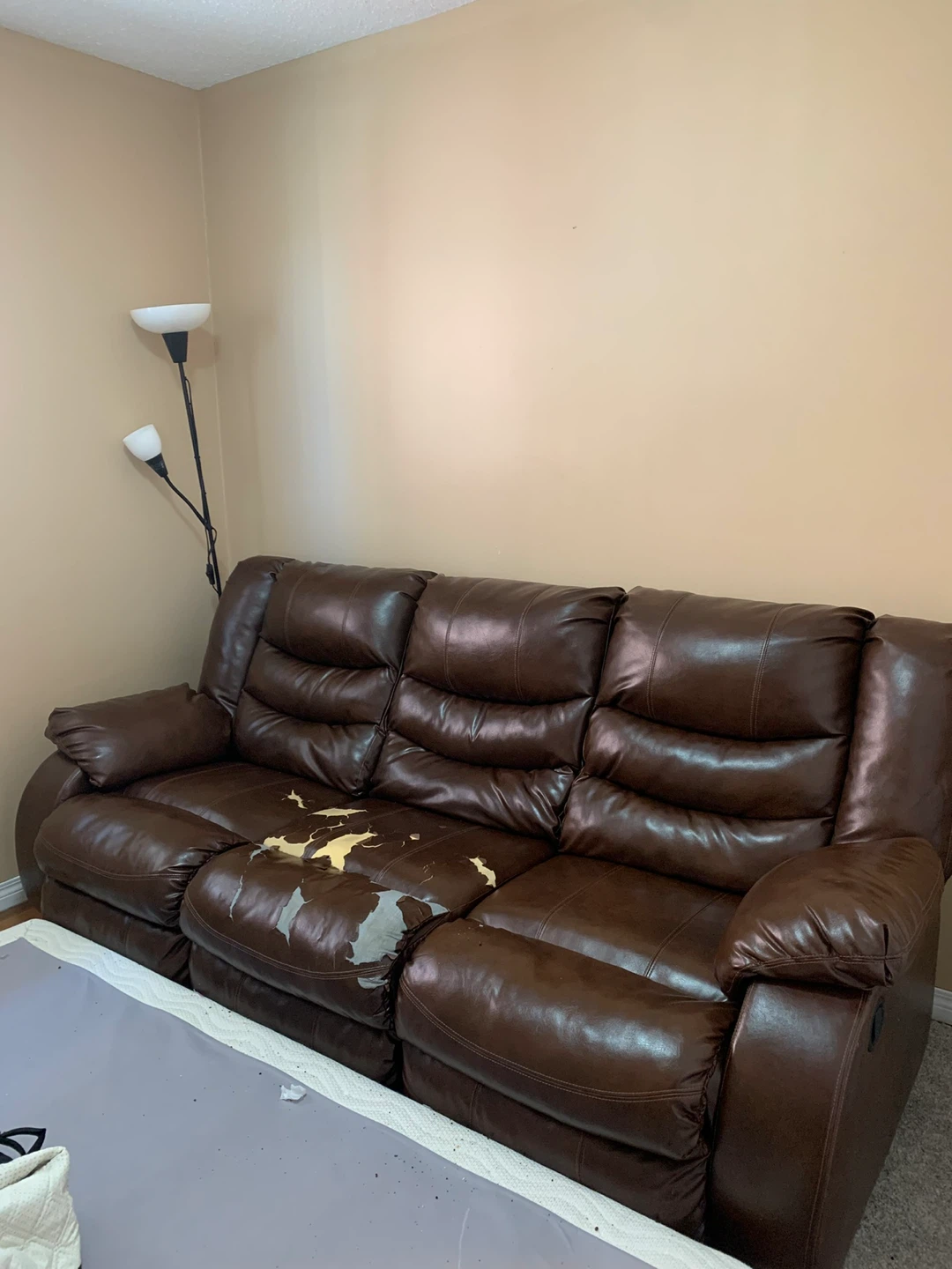 Brown Reclining Sofa - photo 2