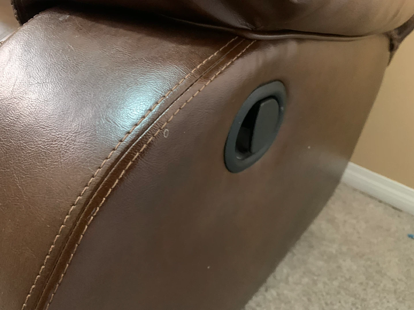Brown Reclining Sofa - photo 4