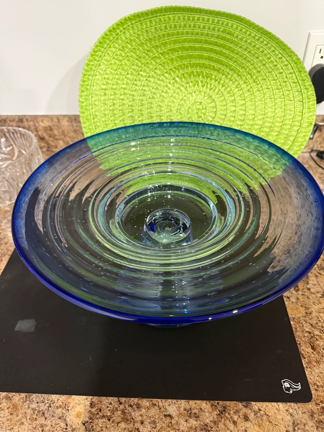 Blue and Glass Pitcher and Serving Bowl Set - photo 3