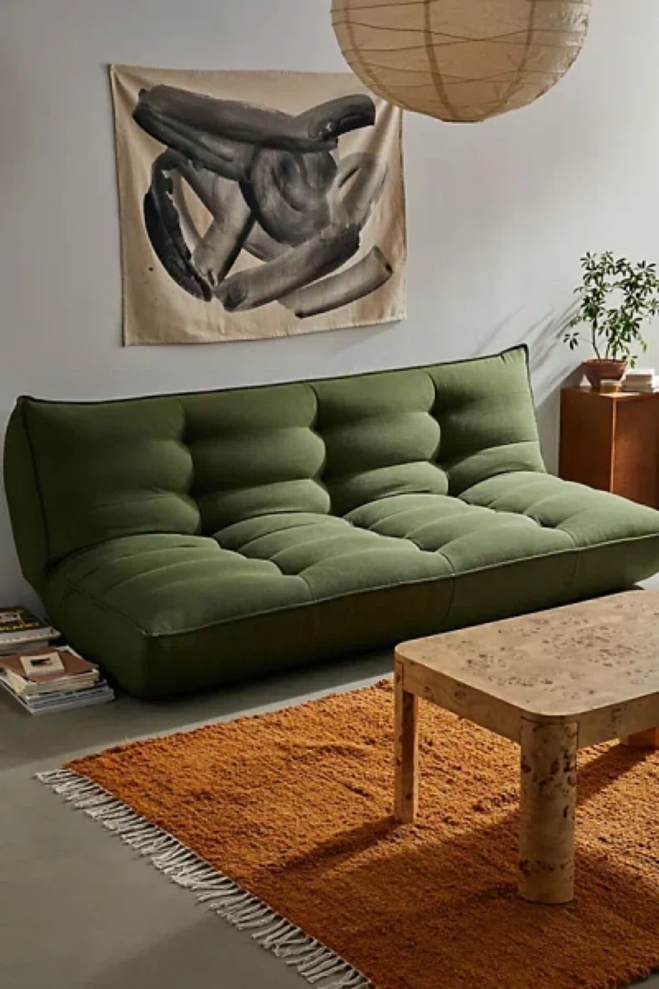 Olive Green Tufted Sofa - photo 2