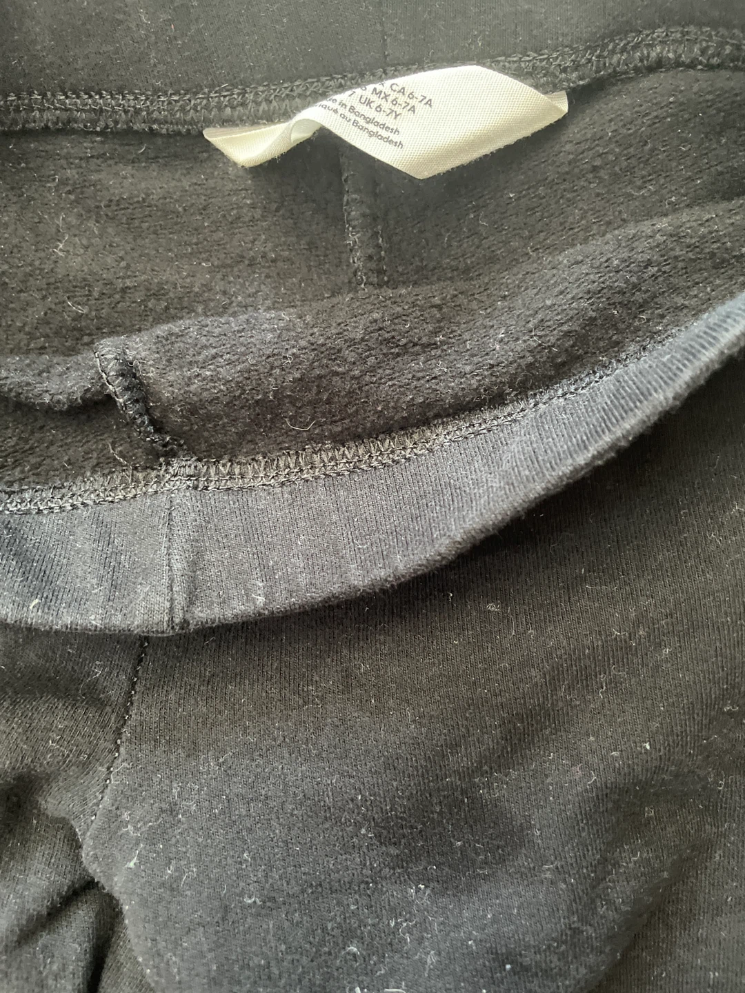 Black Sweatpants - Size 6-7Y