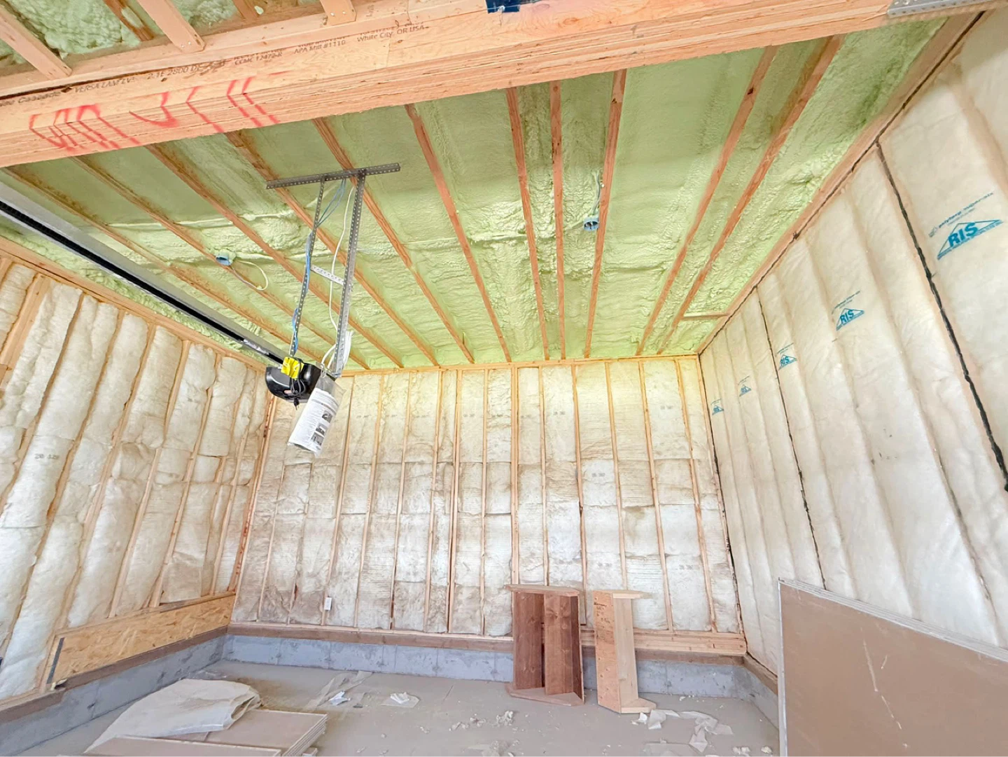 Garage Insulation and Drywall Installation