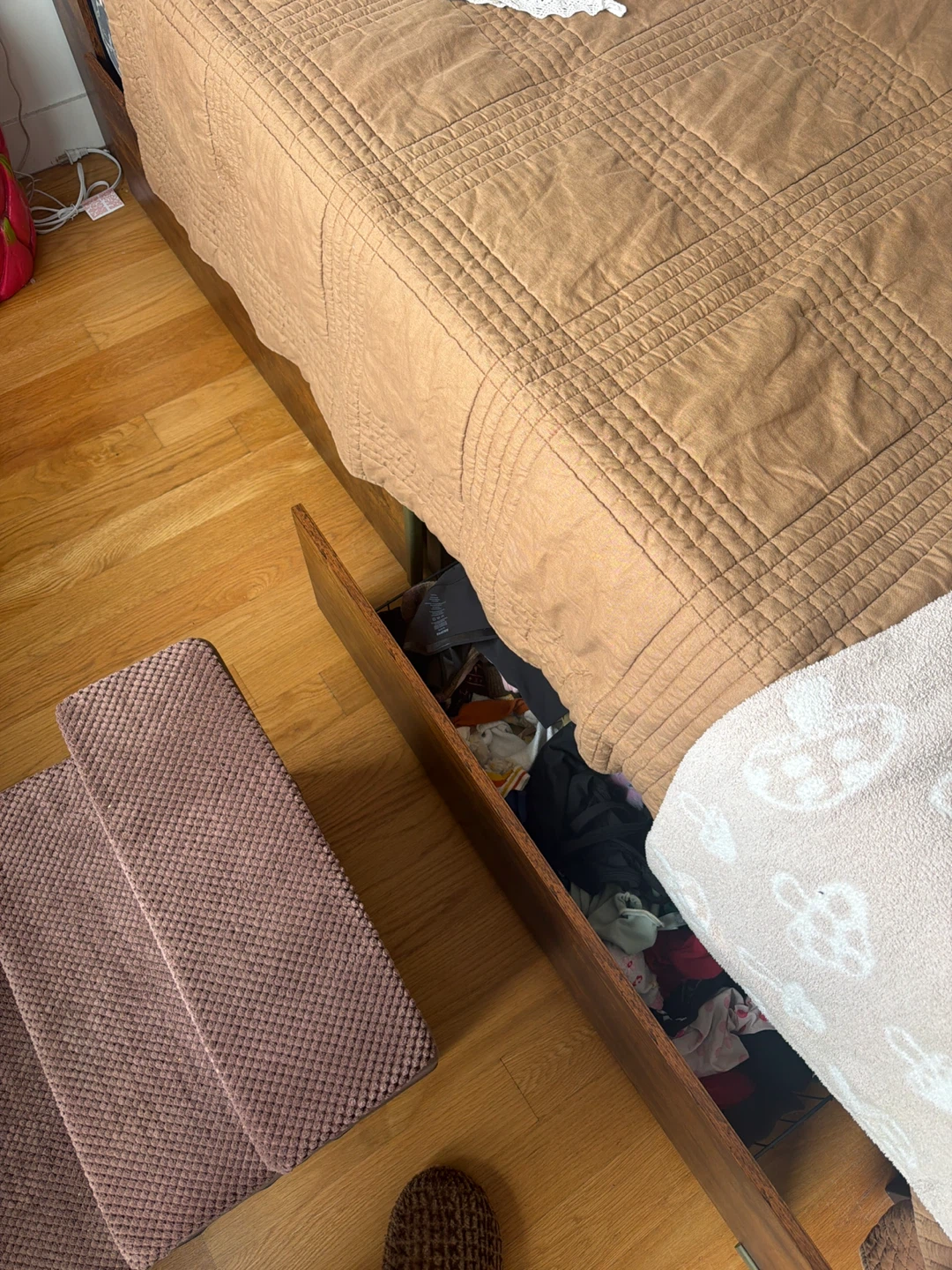 Queen Bed Frame with Built-in Storage Headboard - photo 3