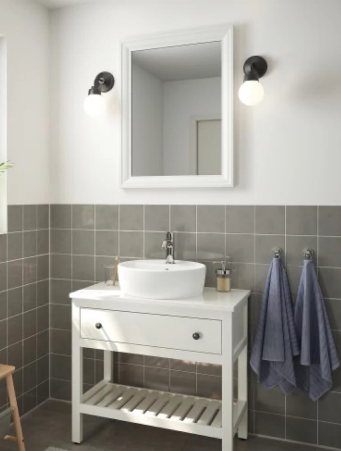 White Framed Mirror - photo 3