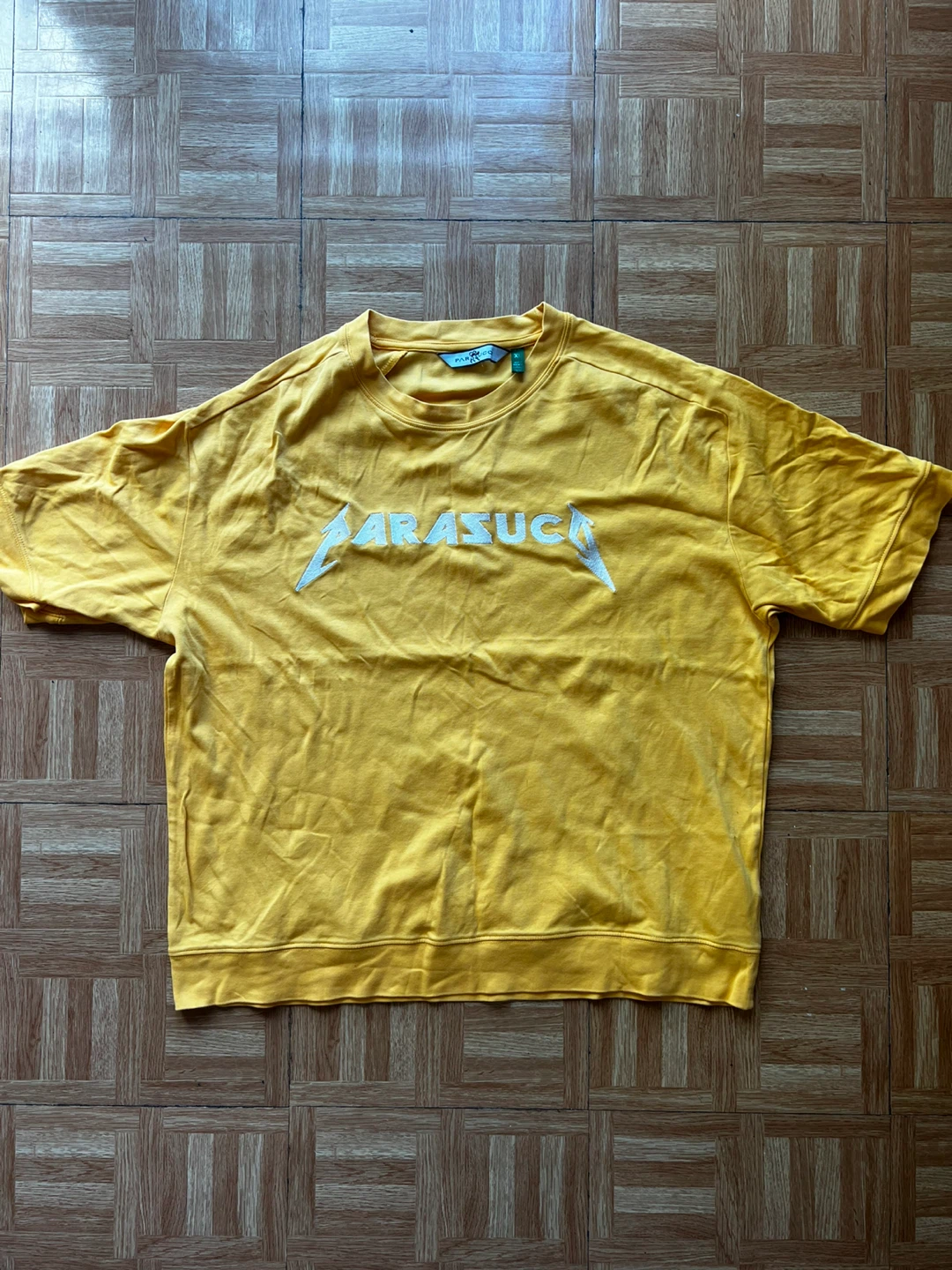 PARASUCO Yellow Graphic T-Shirt Size XL