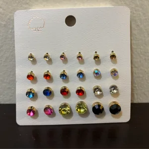 BRAND NEW-Set of 16 Stud Earrings
