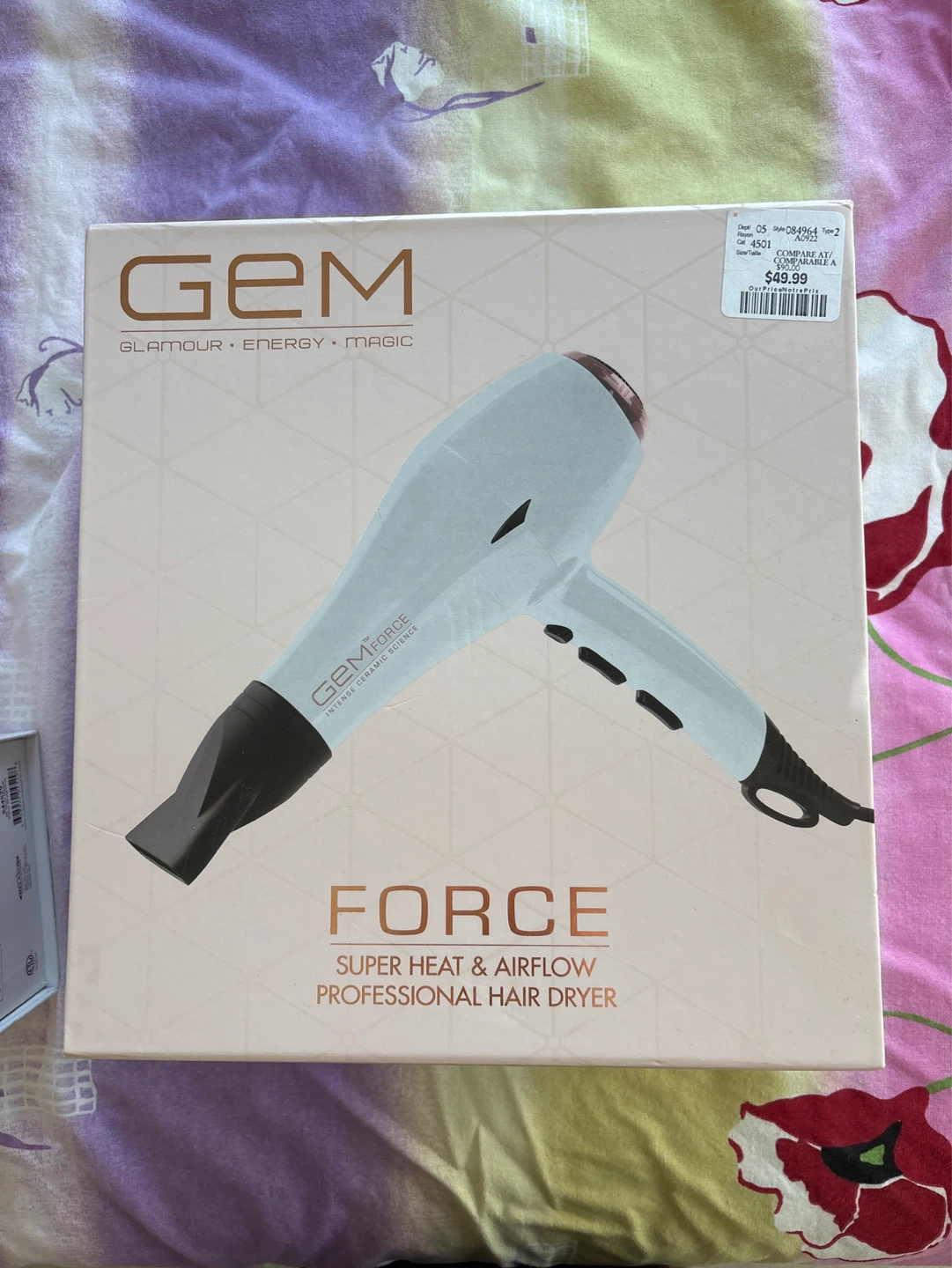 Gem Force Intense Ionic Ceramic Science Hair Dryer