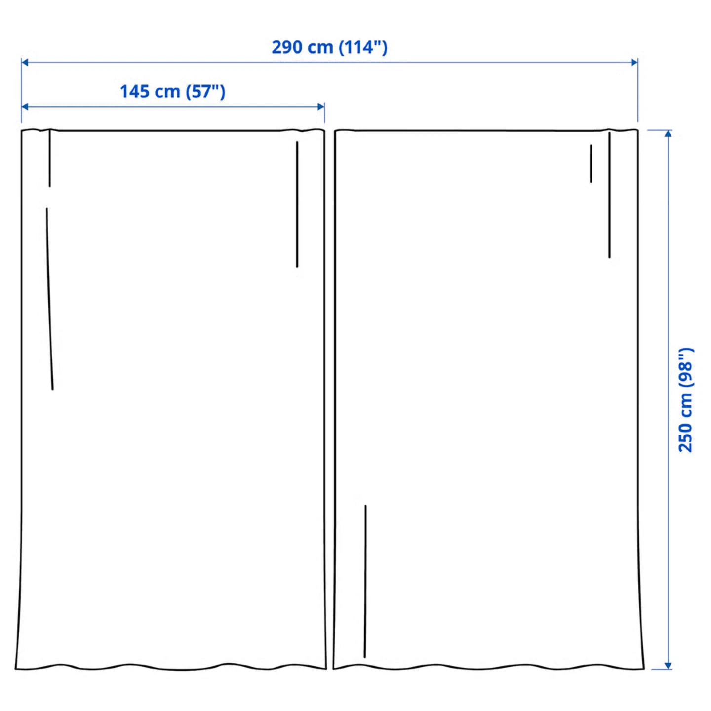 IKEA White Linen Blend Curtains - photo 3