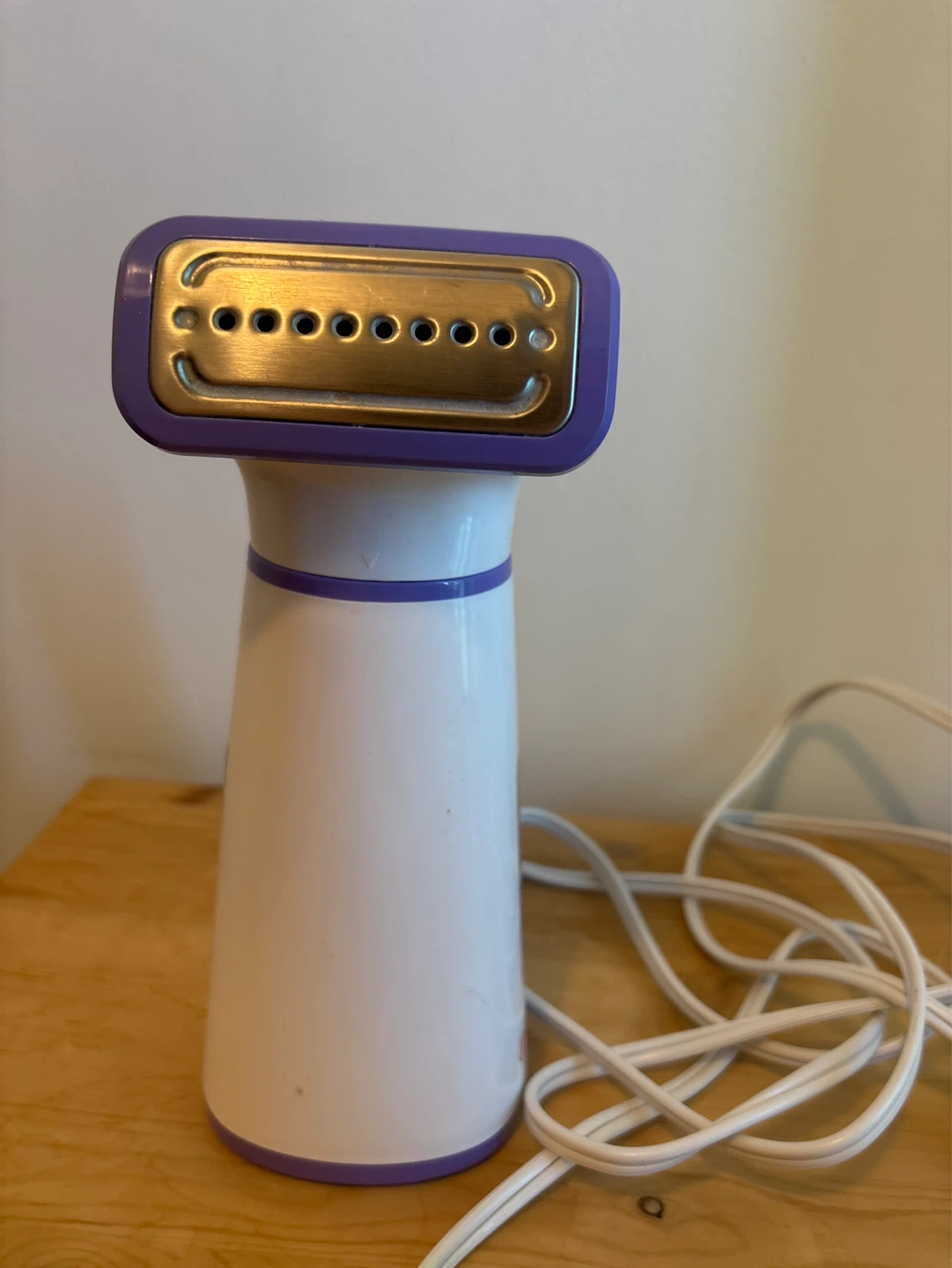 Portable Handheld Garment Steamer - White/Purple