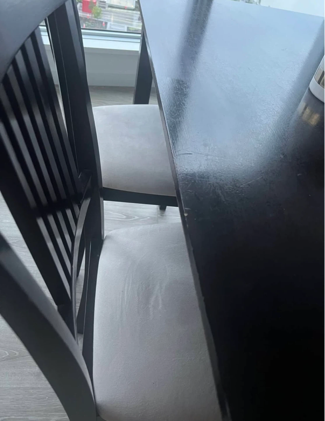 Dark Wood Dining Table with 4 Chairs - photo 3