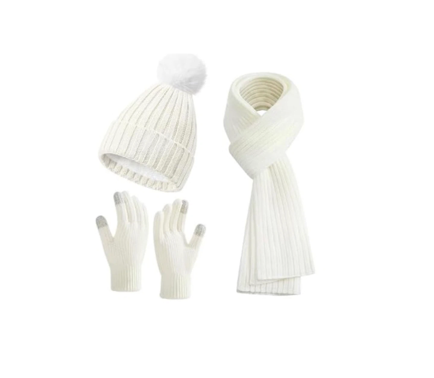 Rolzchoy 3-in-1 Winter Hat Scarf Glove Set