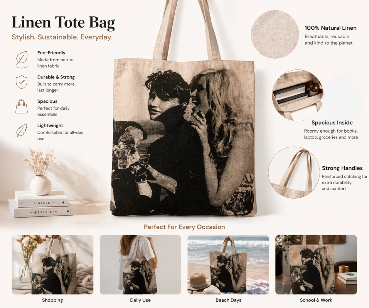 Linen tote bag - photo 2