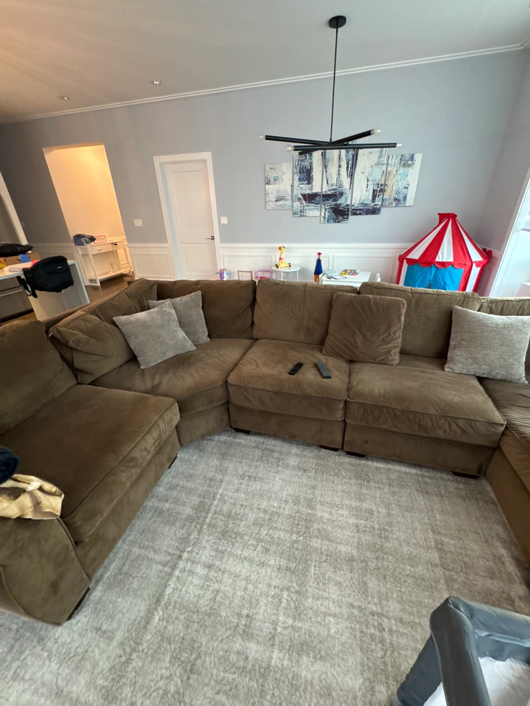 FREE Large Sectional Sofa - Brown - photo 4
