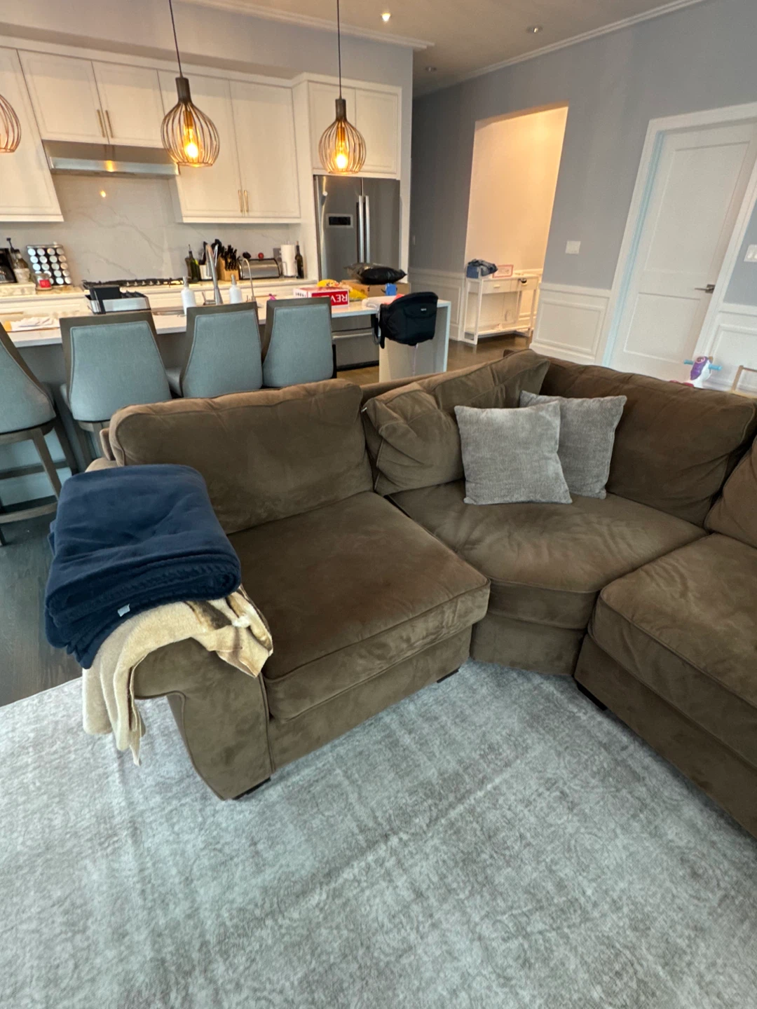 FREE Large Sectional Sofa - Brown - photo 5