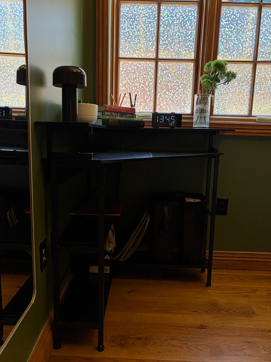 Black Corner Desk  (like new)