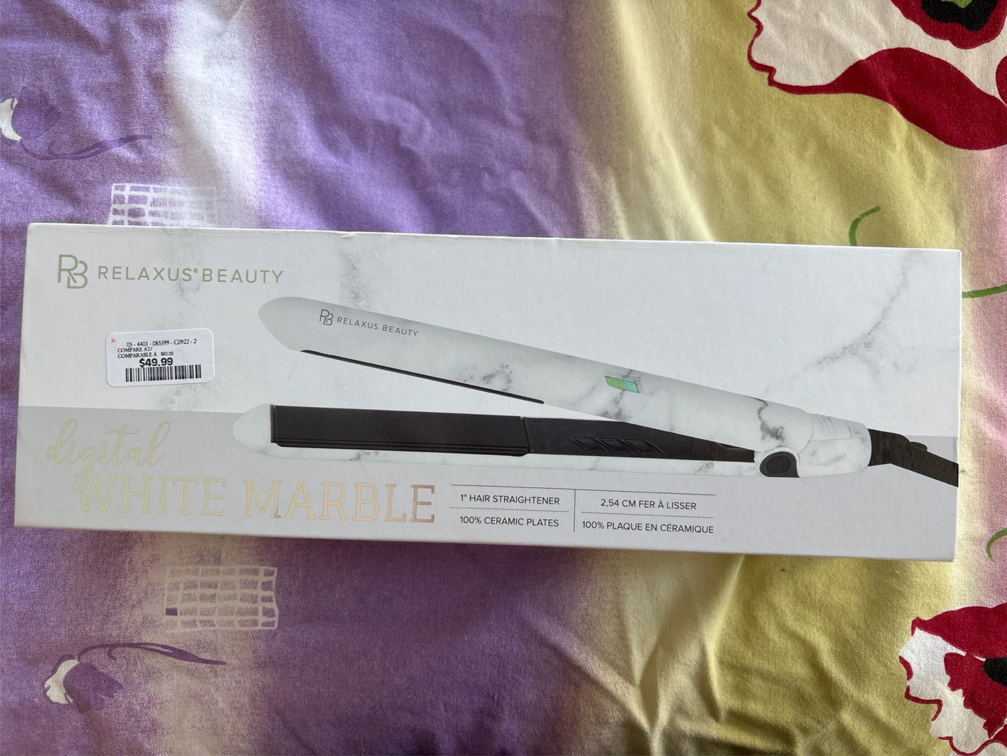 Relaxus Beauty Digital White Marble Hair Straightener