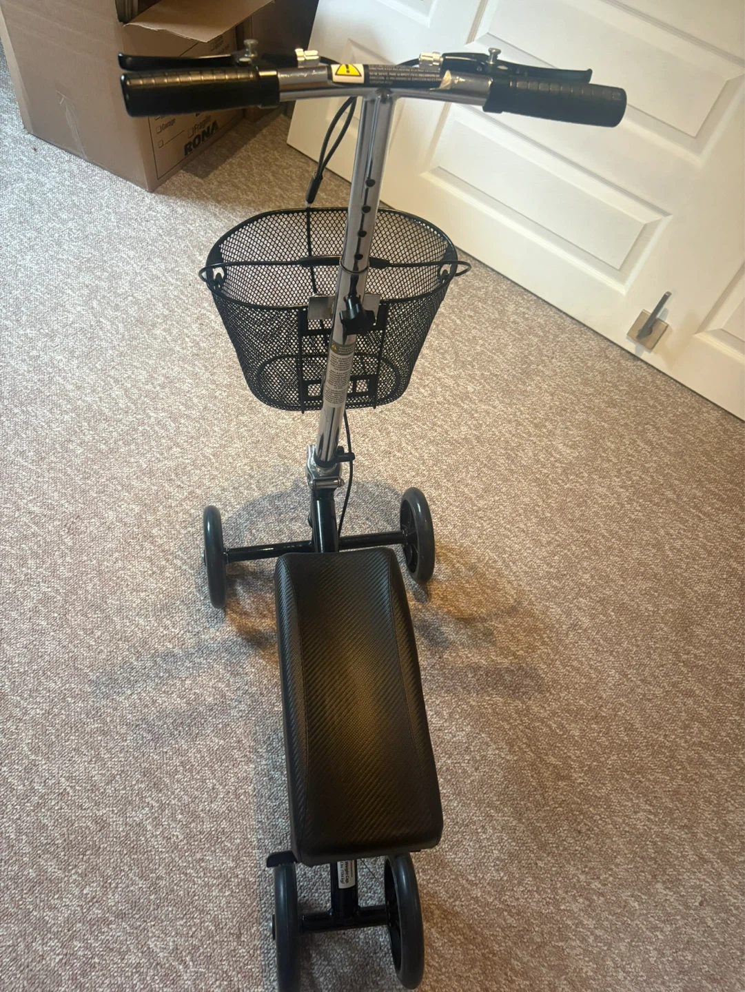Black Folding Knee Scooter with Basket - photo 4