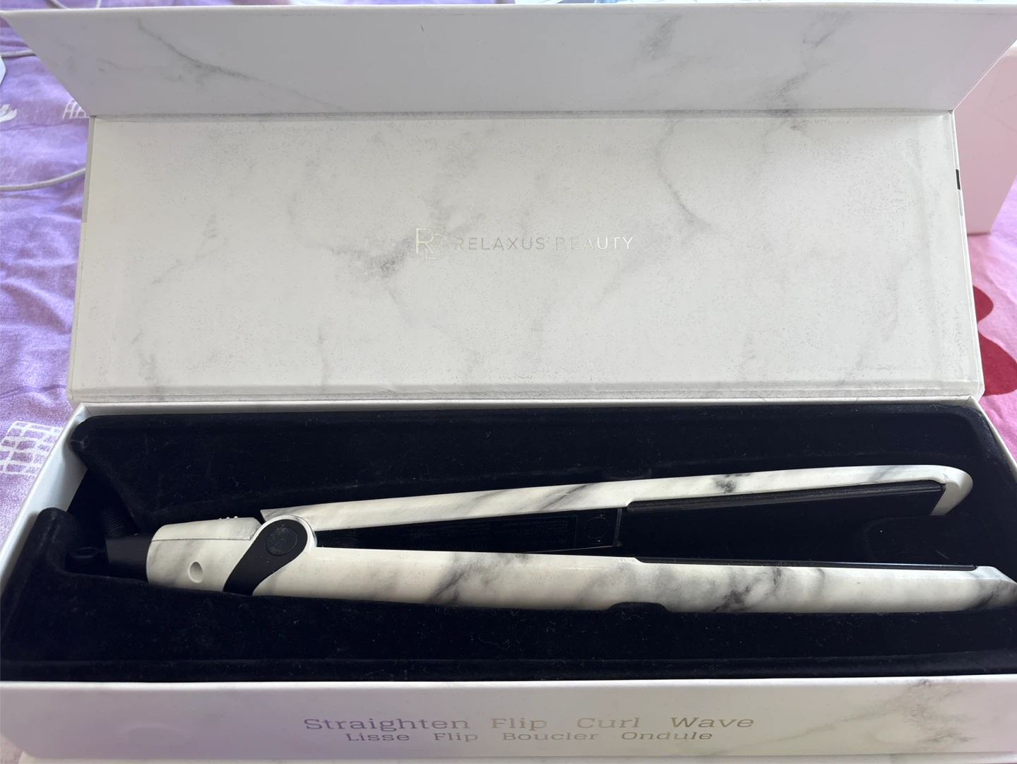 Relaxus Beauty Digital White Marble Hair Straightener - photo 3