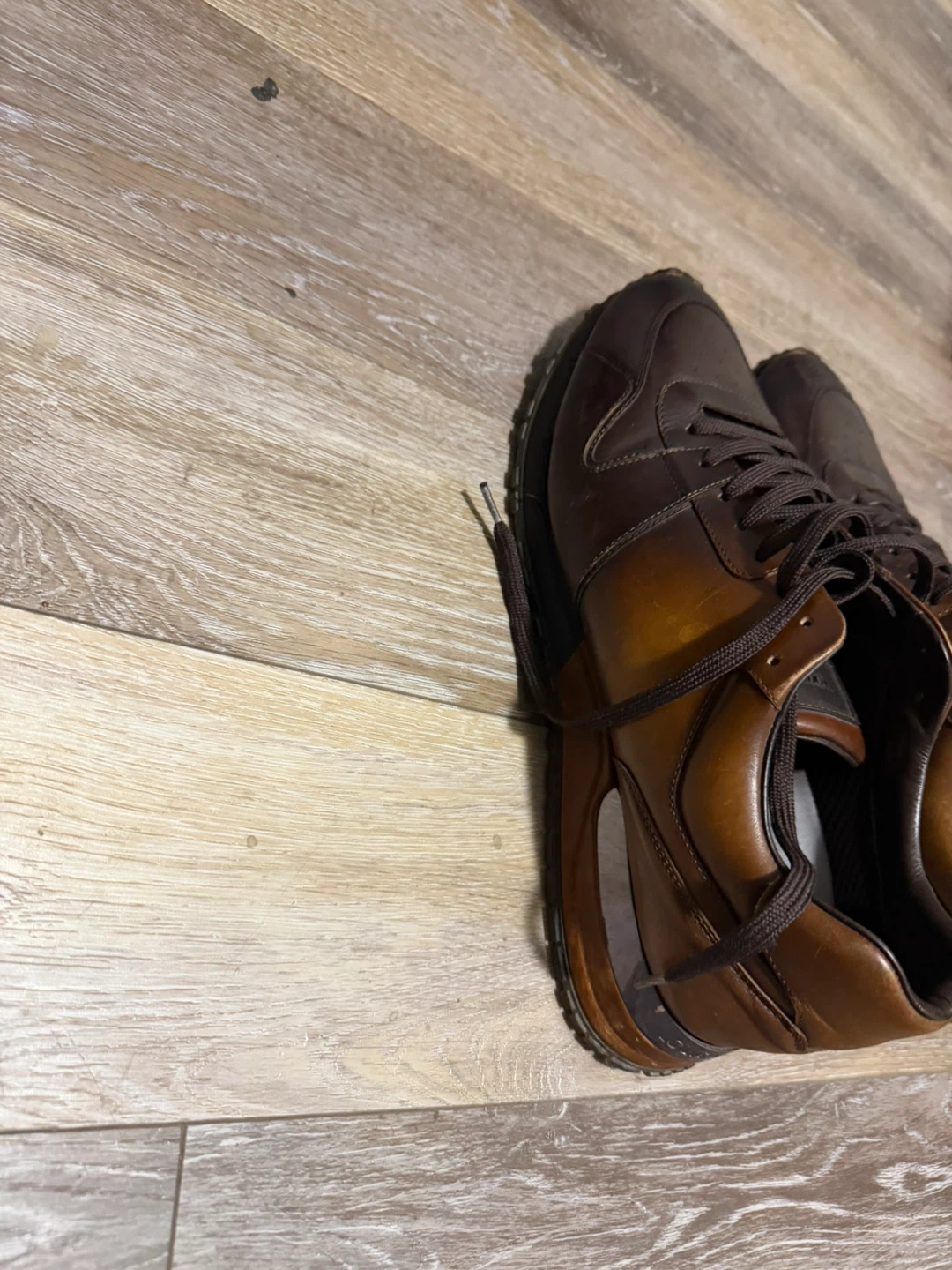 Louis Vuitton Brown Leather Sneakers - photo 3