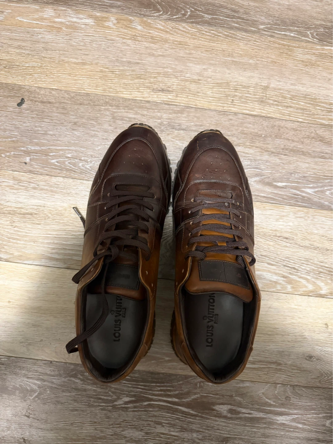 Louis Vuitton Brown Leather Sneakers
