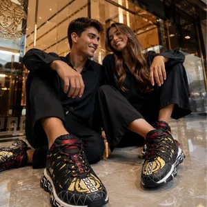 Versace Black & Yellow Medusa Sneakers