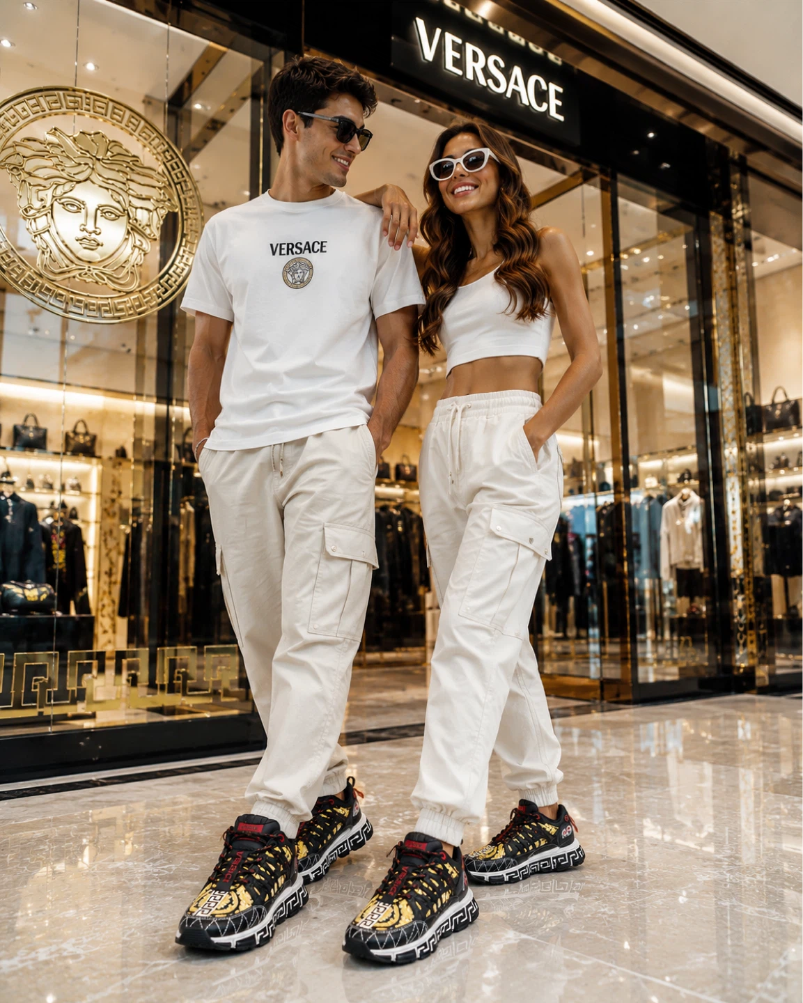 Versace Black & Yellow Medusa Sneakers - photo 2