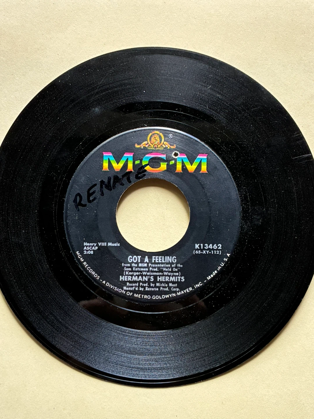 Herman's Hermits Listen People Got A Feeling  Vinyl 7" 45 single - photo 4