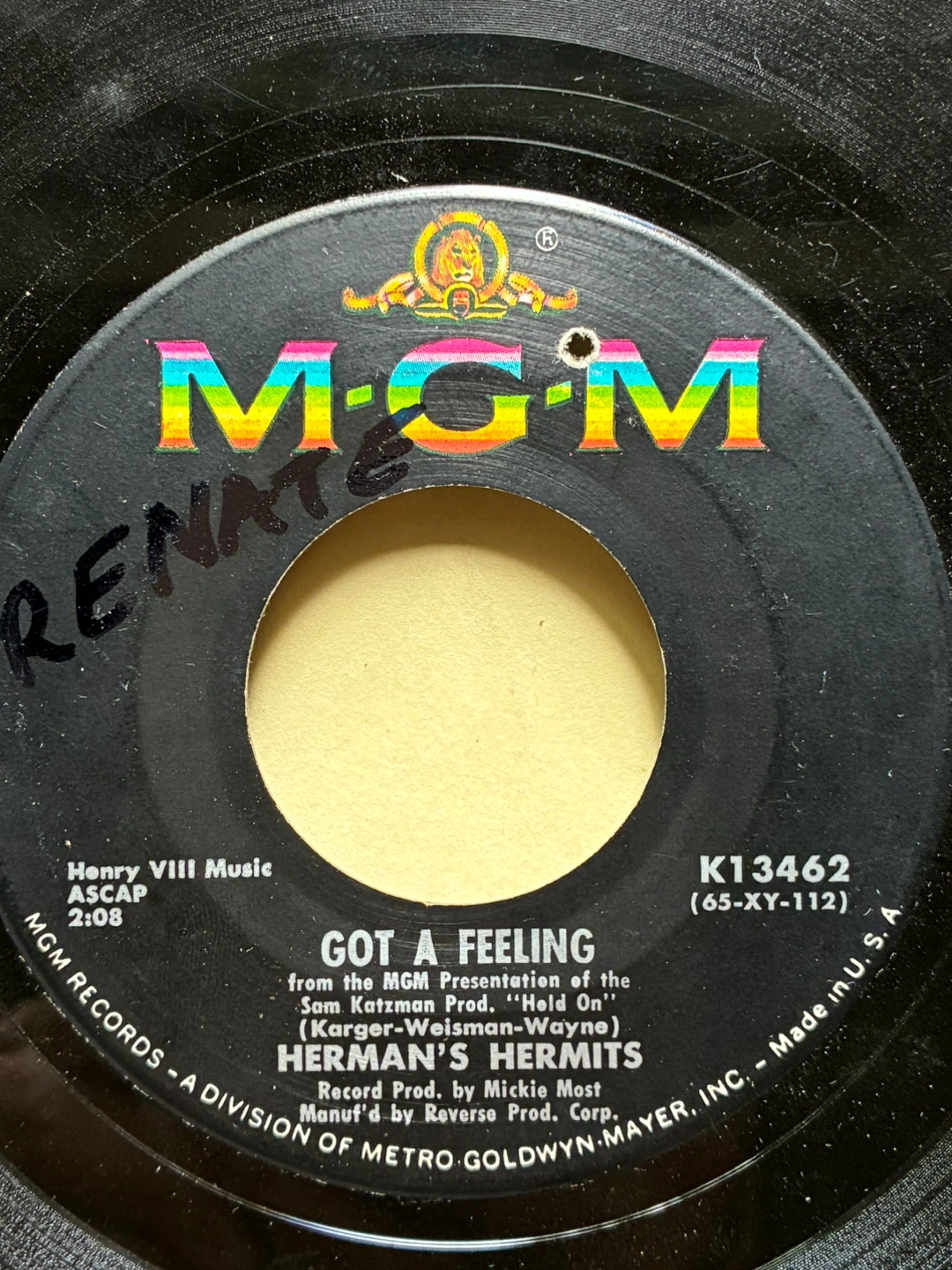 Herman's Hermits Listen People Got A Feeling  Vinyl 7" 45 single - photo 3