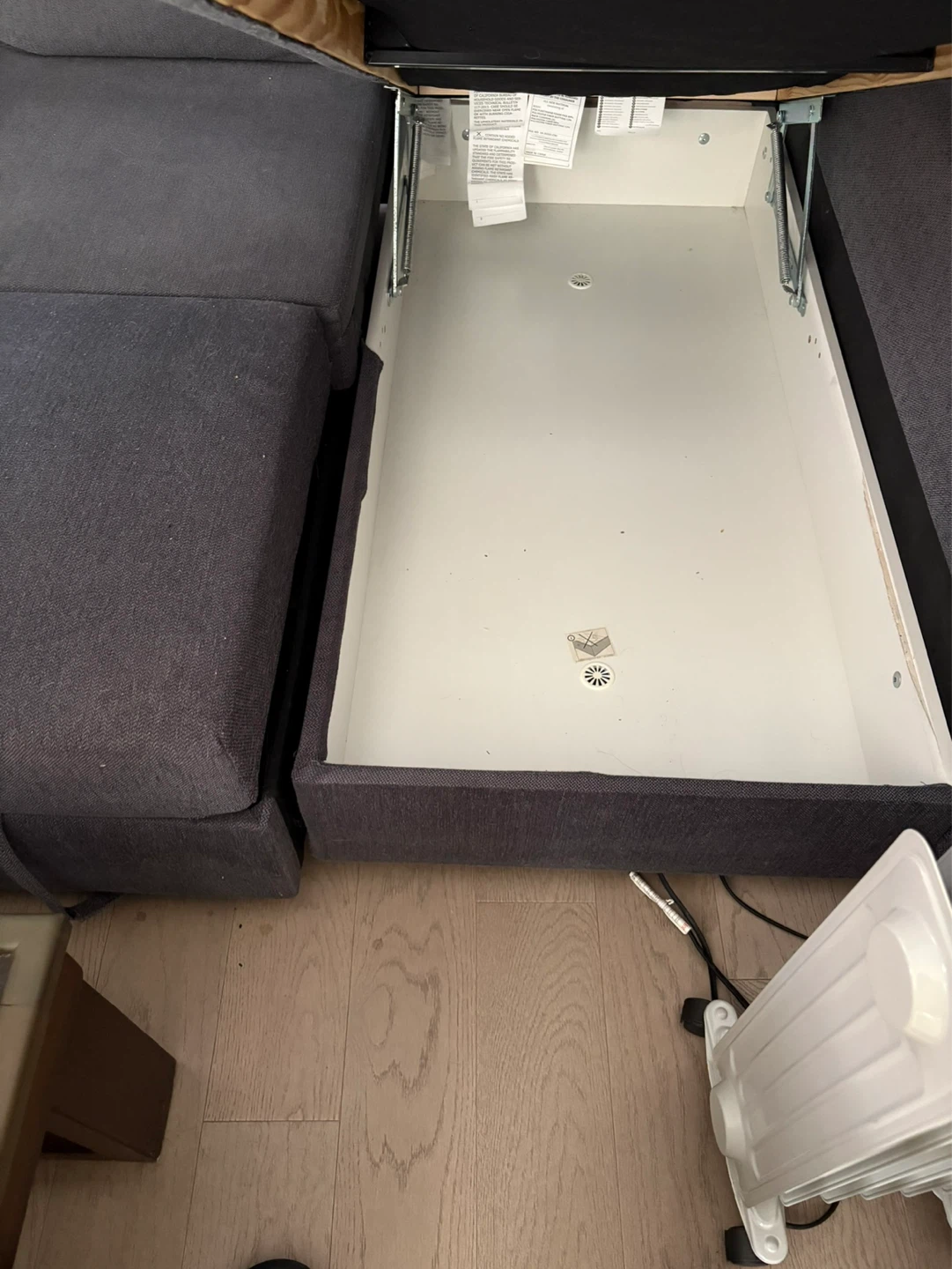 Ikea Grey Sectional Sofa with Storage - photo 5