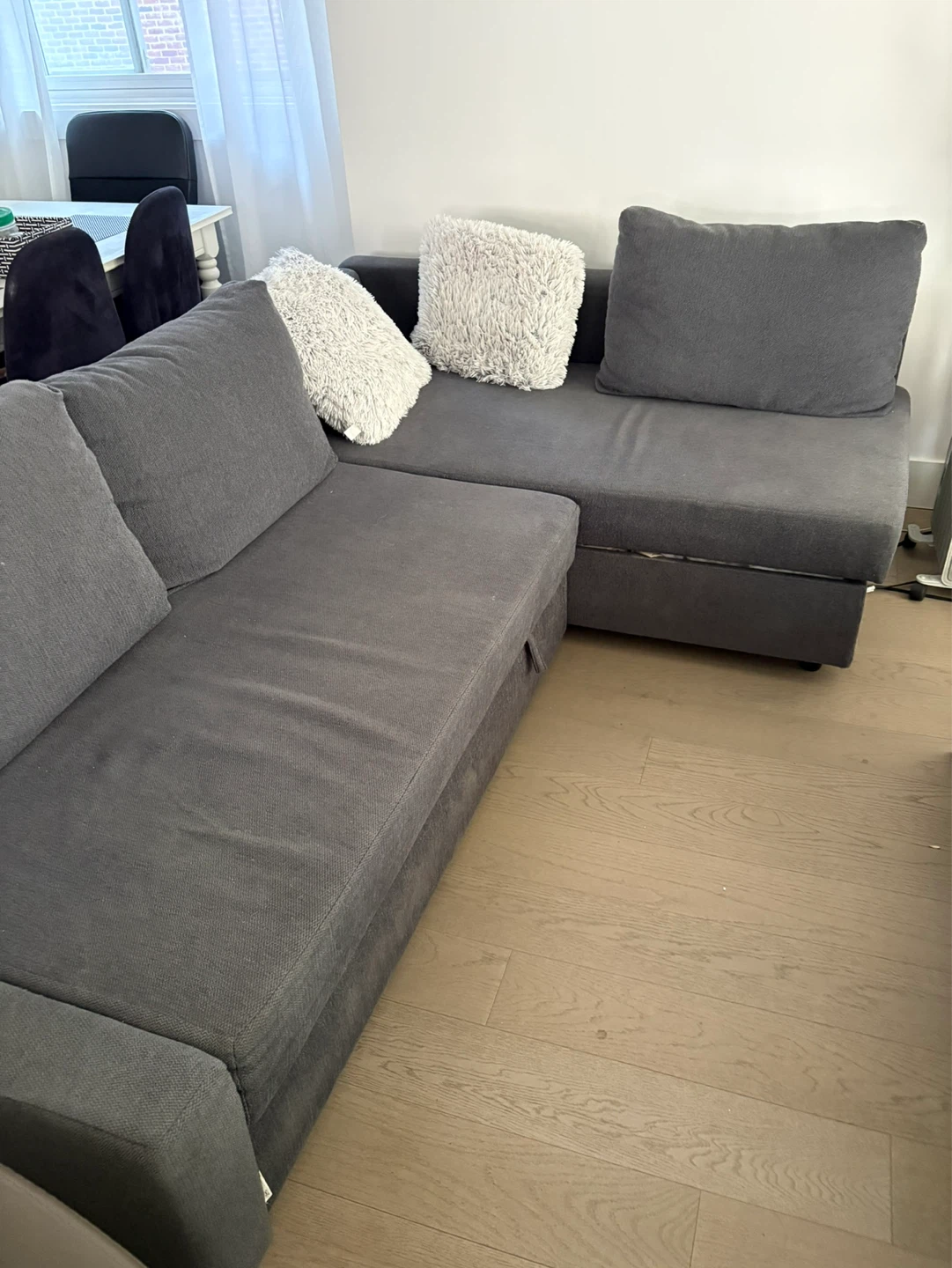 Ikea Grey Sectional Sofa with Storage