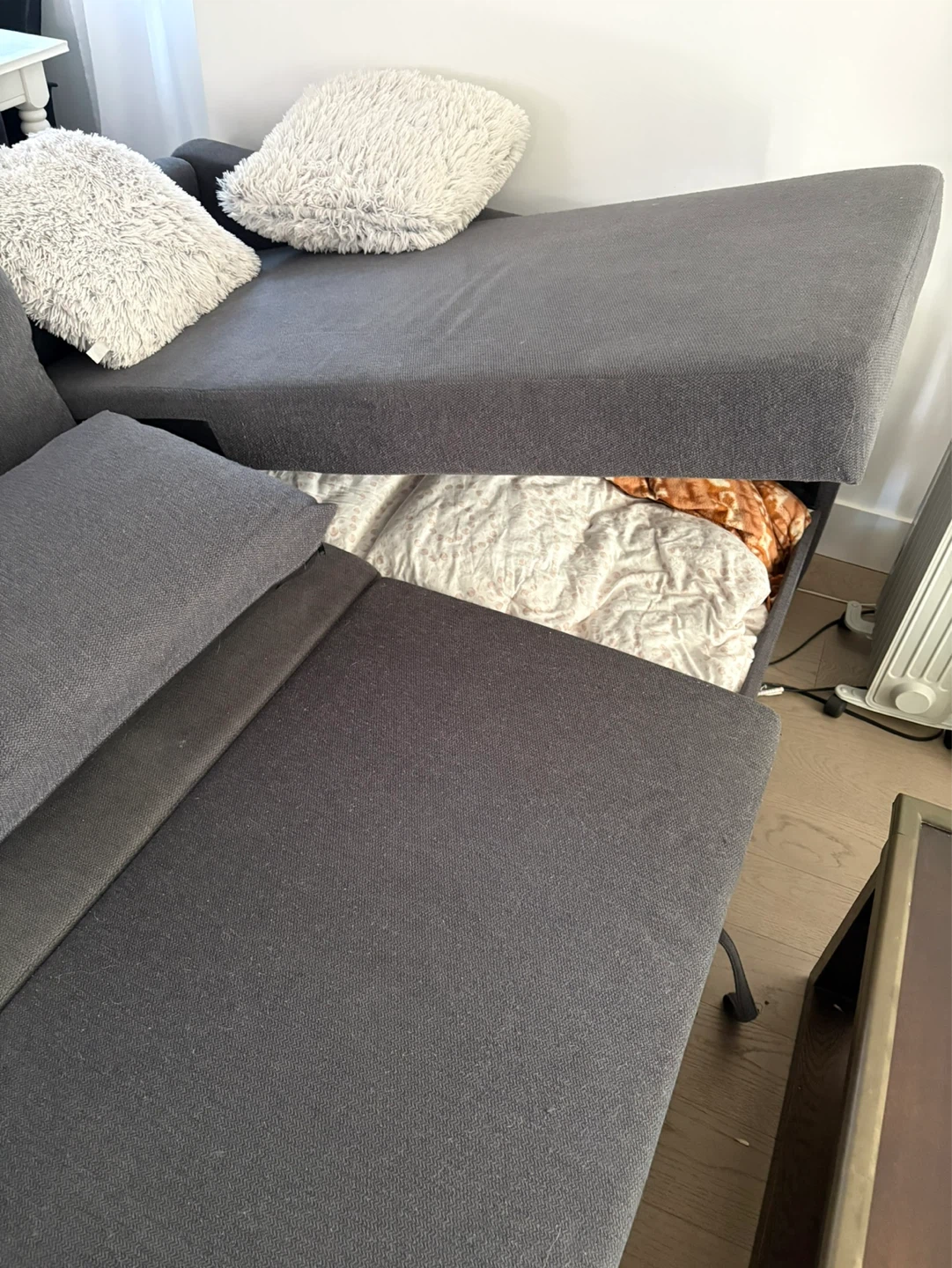 Ikea Grey Sectional Sofa with Storage - photo 4
