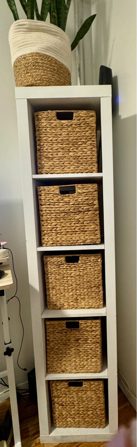 White IKEA Kallax Bookshelf