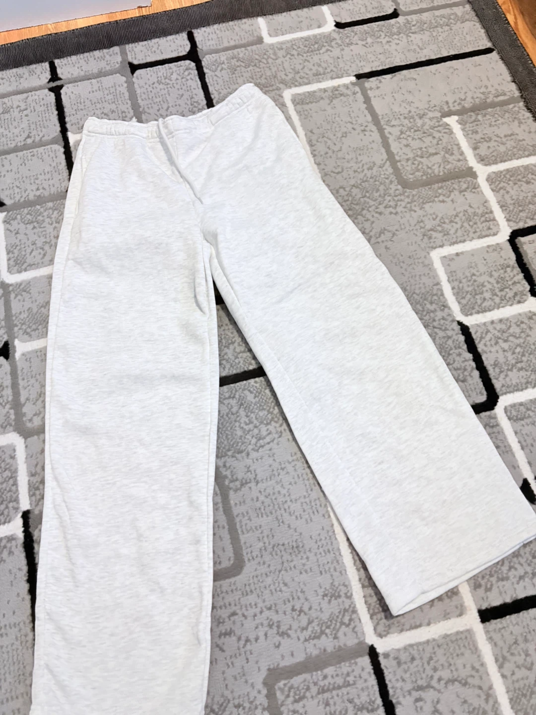 Light Grey Wide Leg Sweatpants
