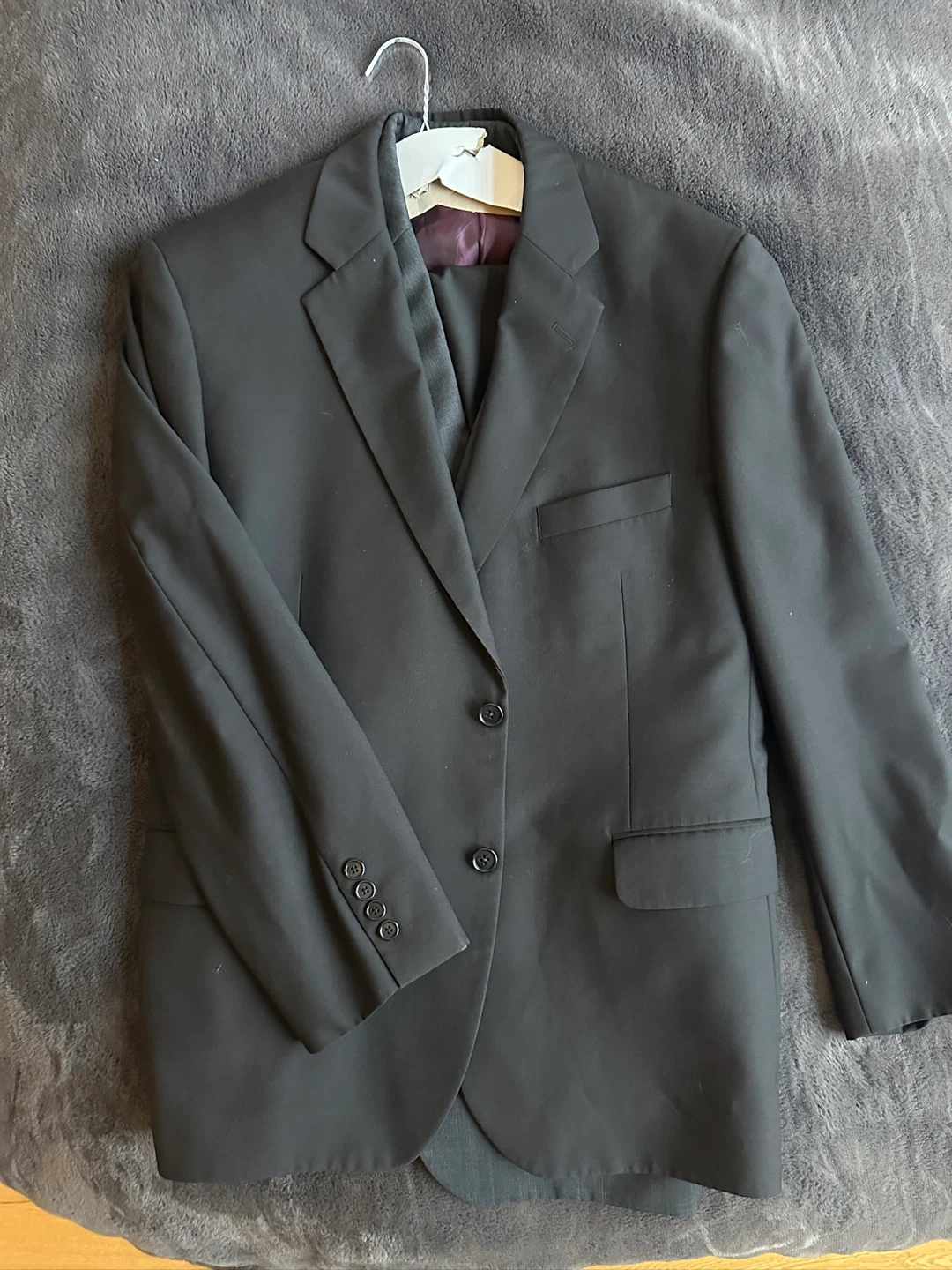 NEW MEN SIZE LARGE BROOKS BROTHER BLACK SUIT 46r / 39 waist - photo 5