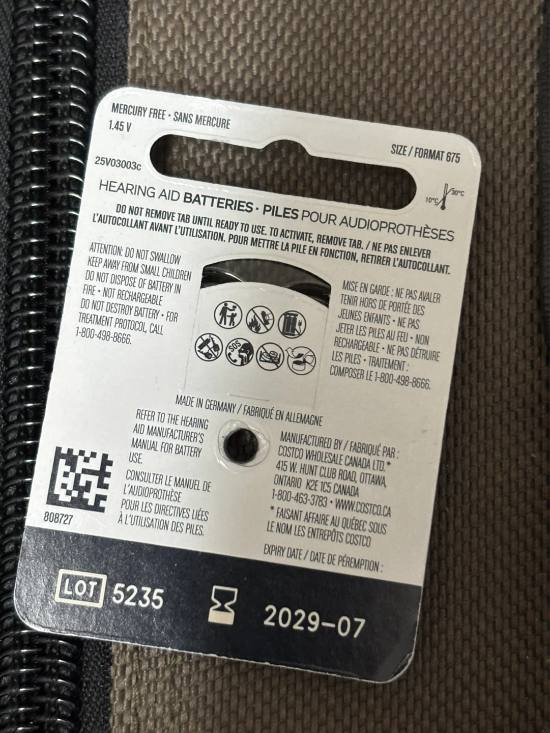 Kirkland Signature Hearing Aid Batteries Size 675 - photo 2