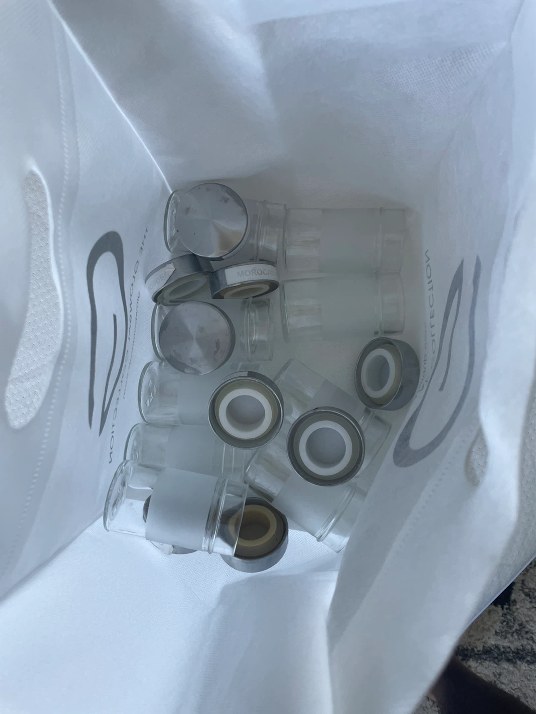 Set of 11 Frosted Glass Jars with Metal Lids - photo 2