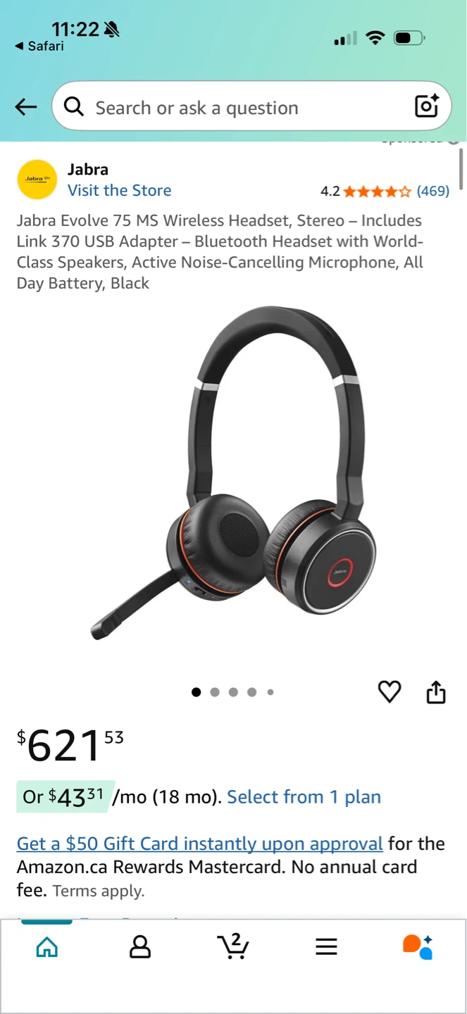 Jabra Evolve 75 Wireless Headset