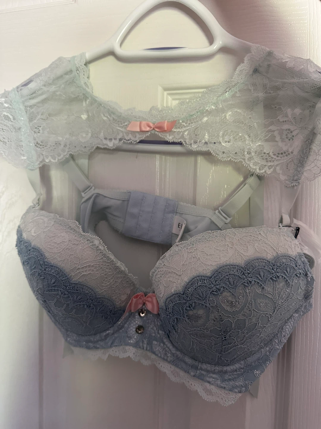 EBLIN Lingerie Bra Set - Blue/White Lace - photo 2