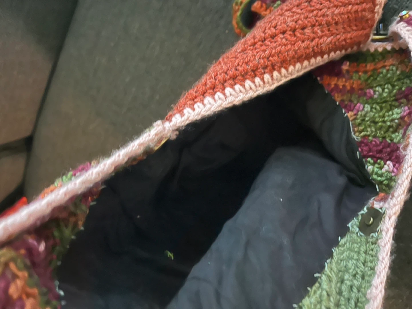 Large Handmade Crochet Shoulder Bag - photo 3