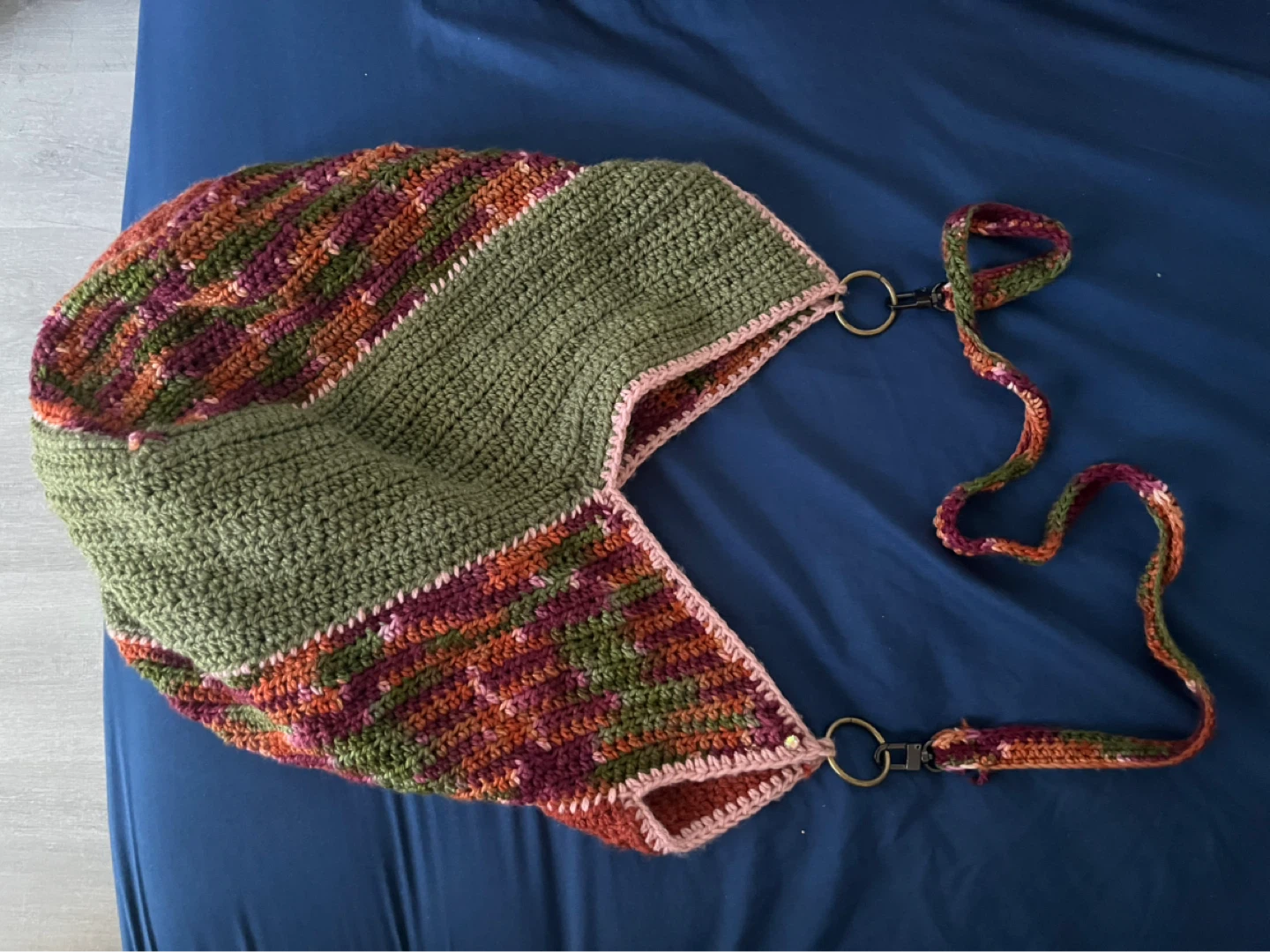 Large Handmade Crochet Shoulder Bag - photo 2