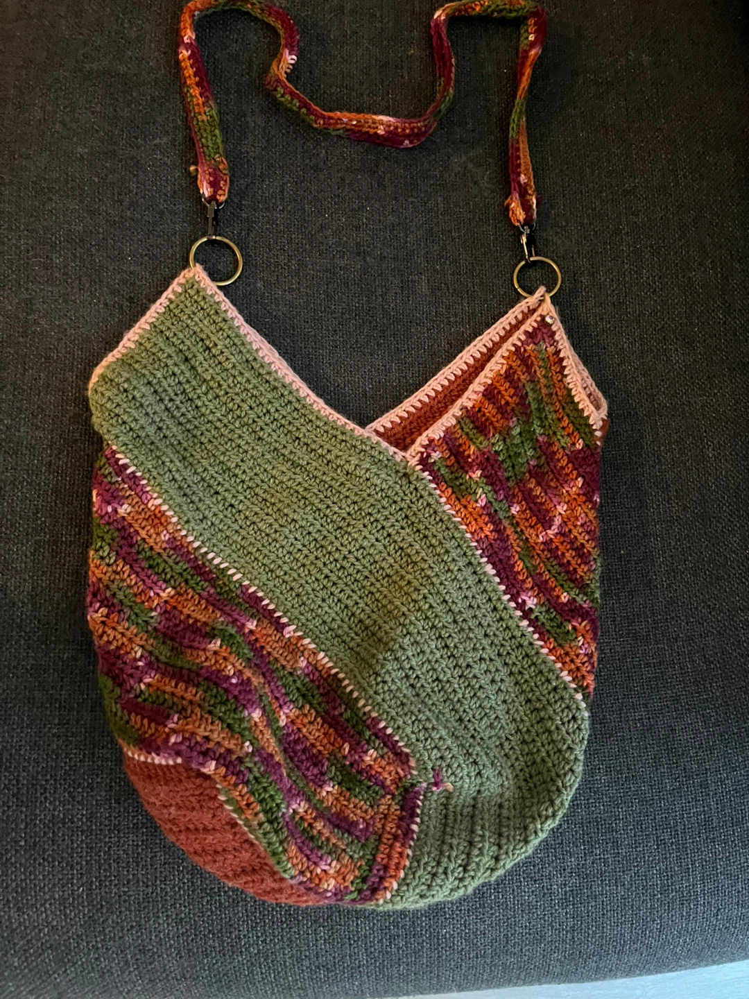 Large Handmade Crochet Shoulder Bag - photo 5