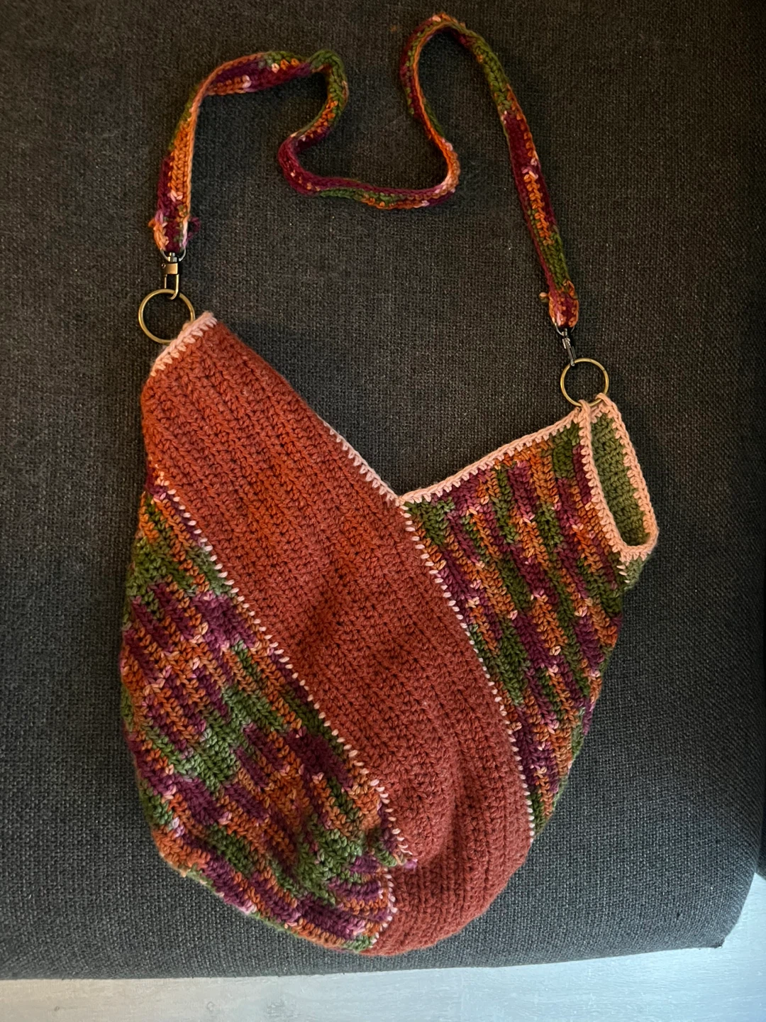 Large Handmade Crochet Shoulder Bag - photo 4