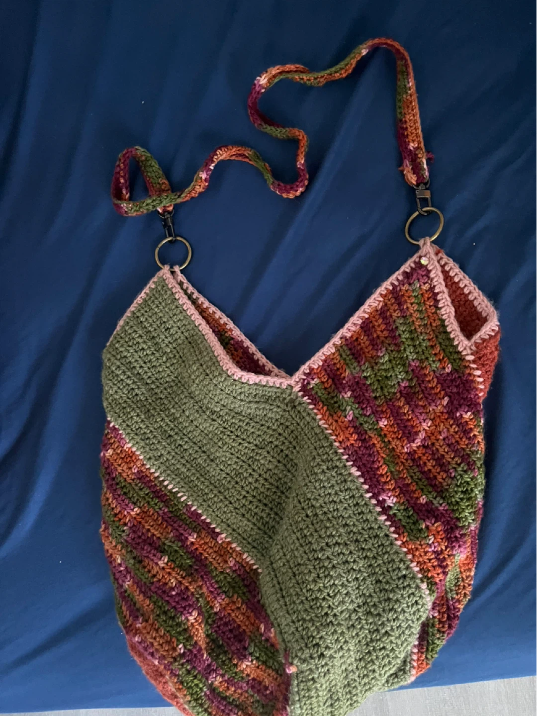 Large Handmade Crochet Shoulder Bag