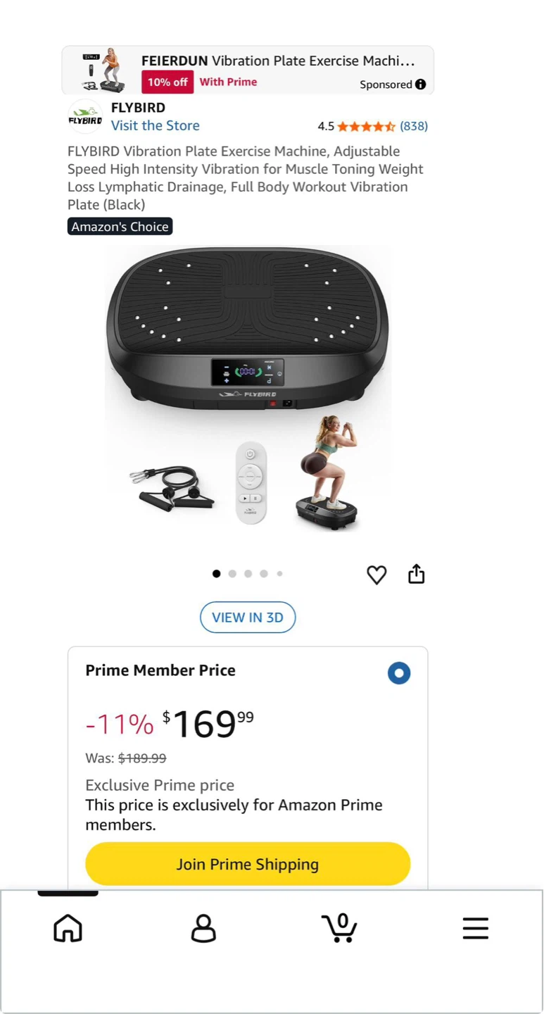 FLYBIRD Vibration Plate Exercise Machine