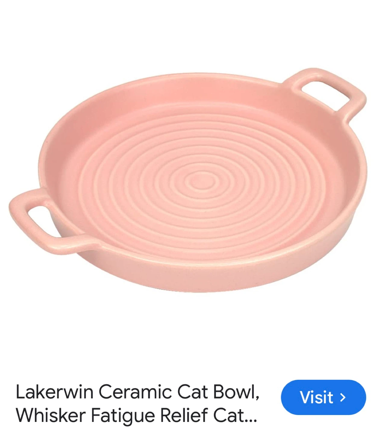 Lakerwin Ceramic Cat Bowl - Pink